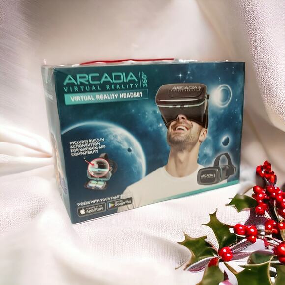 Arcadia Virtual Reality Headset Black 360 VR V1-0917 Works with Smartphone New - Picture 9 of 10